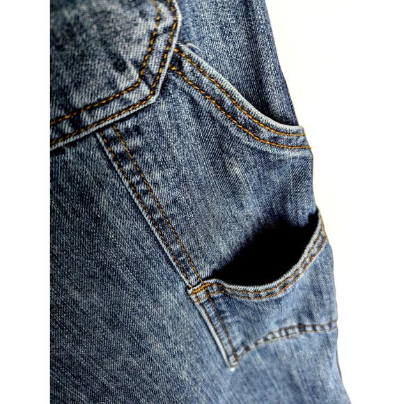 Lee loose fit mens jeans 32x 3 Distressed pant leg both legs  at heel Med Weight - Picture 3 of 10